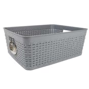 Storage Bins - Gray, 14" x 11.4" x 5.3"