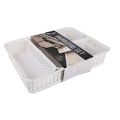 Storage Bin Sets - White, 5 Pieces
