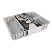 Storage Bin Sets - Gray, 5 Piece