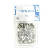Thumb Tacks - Silver, 200 Count