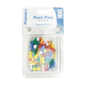 Push Pins - Assorted, 100 Count