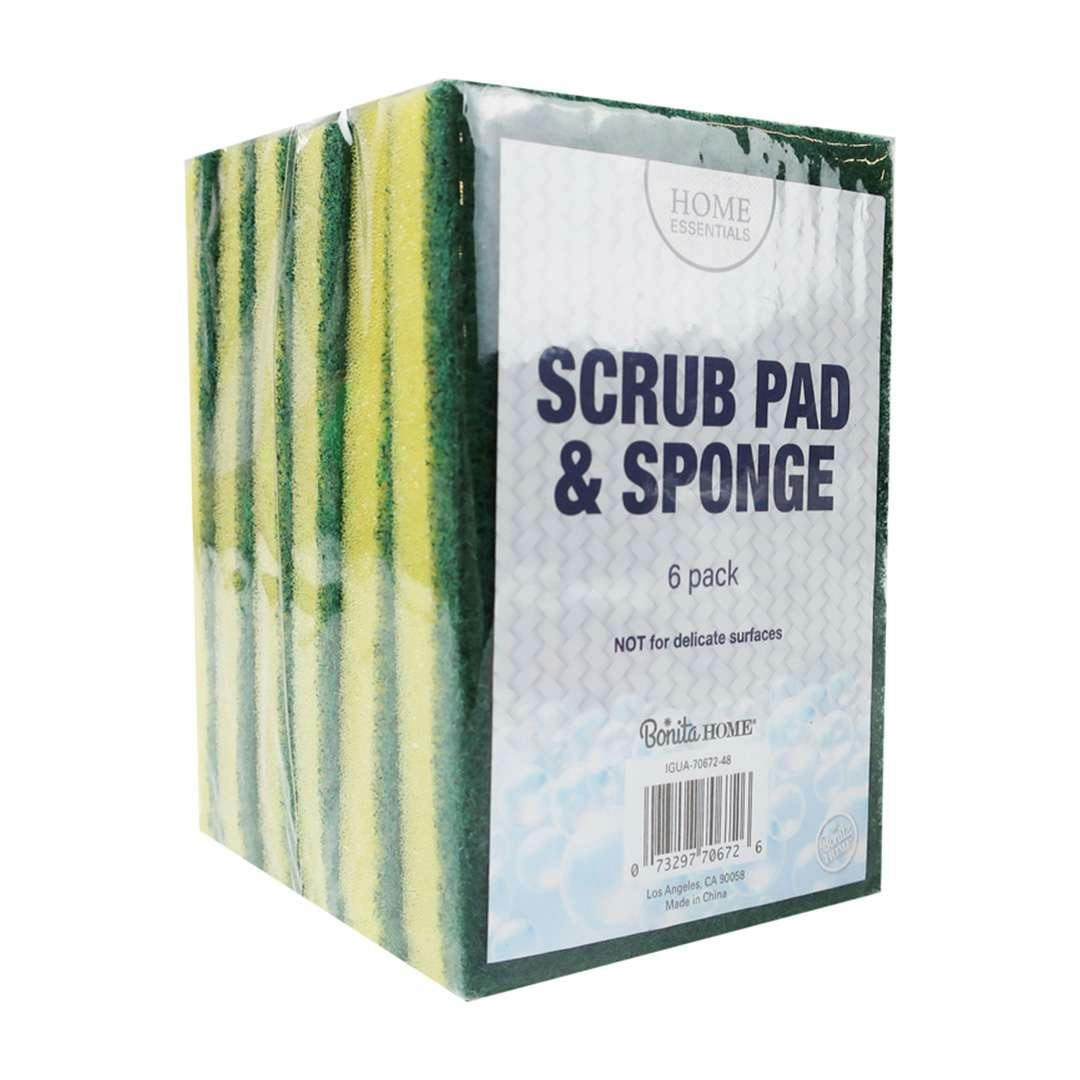 Scrub Pad & Sponge - 6 Count