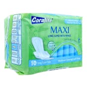 Maxi Pads - Long, Super, 10 Pack