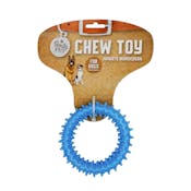 Spiky Ring Chew Toys - Blue, 3.5"