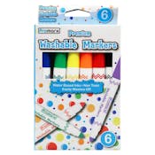Classic Rainbow Markers - 6 Count, Washable