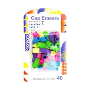 Pencil Cap Erasers - 40 Pack, Assorted