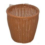 Plastic Basket Trash Bins - Brown