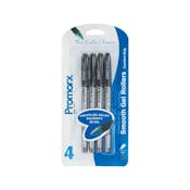 Gel Roller Pens - Black, 4 Pack
