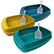 Cat Litter Box with Scoop, Assorted Colors