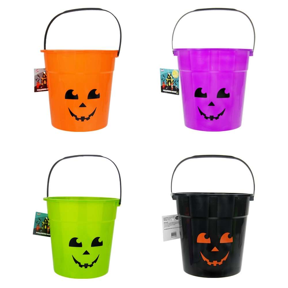 Halloween Bucket,  Assorted - 5.9" x 5.9"