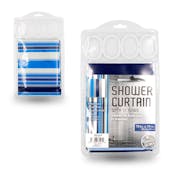 Striped Shower Curtains - White/Blue, 70" x 70"