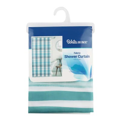 Fabric Shower Curtains - Blue/Grey, 70.9"