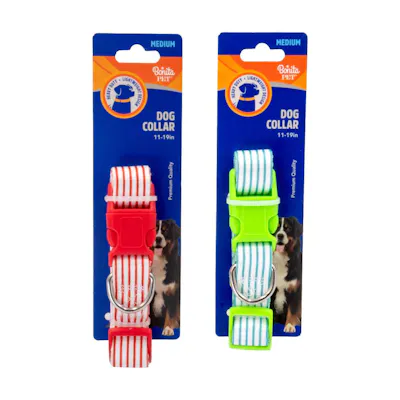 Pinstripe Dog Collars - Medium, Assorted