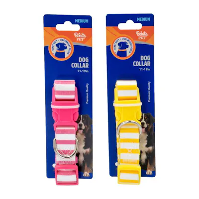 Striped Dog Collars - Medium, Assorted