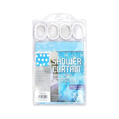 Shower Curtains - Blue Flower, 70" x 70"