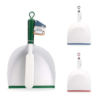 Plastic Dustpan &amp; Brush Sets - Assorted