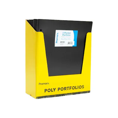 2 Pocket Poly Portfolios - Black