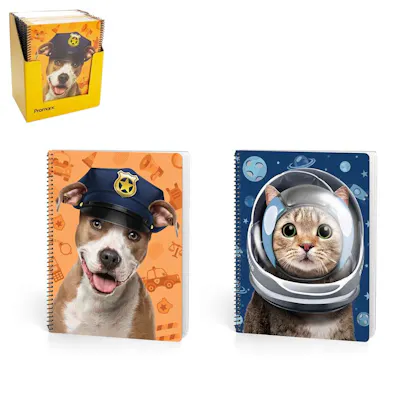 Career with Paws Themed Spiral Notebooks - Assorted