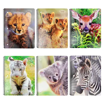 Animal Themed Spiral Notebooks - Assorted
