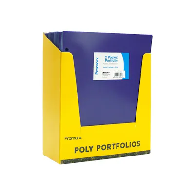 2 Pocket Poly Portfolios - Blue