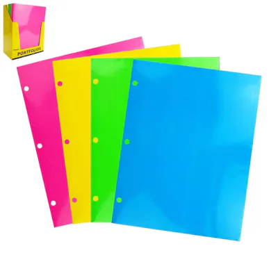 2 Pocket Portfolios - Assorted Neon