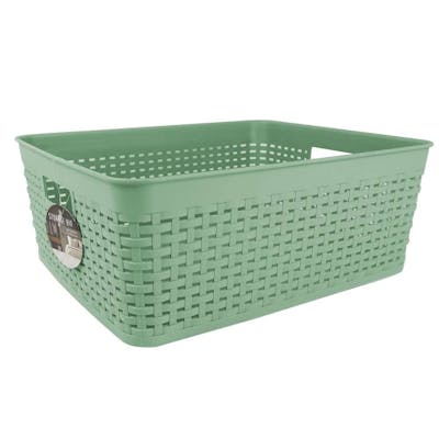 Large Plastic Storage Baskets - Mint