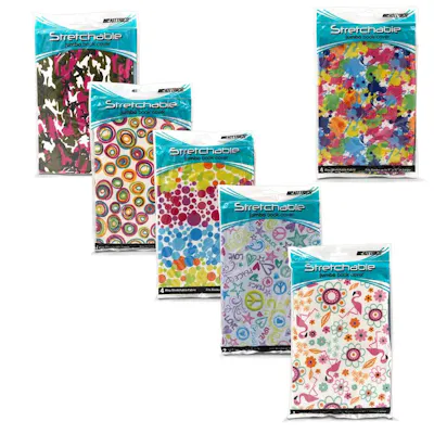 Stretchable Jumbo Book Covers - 6 Assorted Patterns