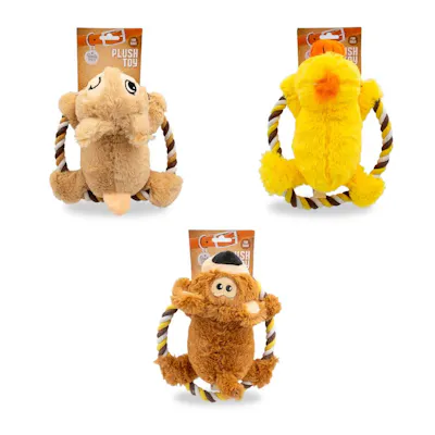 Pet Plush Toys with Squeakers - Assorted Styles