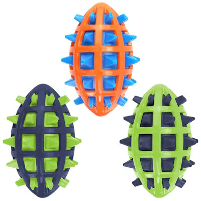 Dog Toy Chew Footballs - Assorted Colors