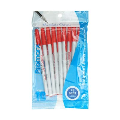 Ballpoint Pens - Red, 10 Pack