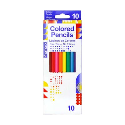 Pre-Sharpened Colored Pencils - 10 Pack