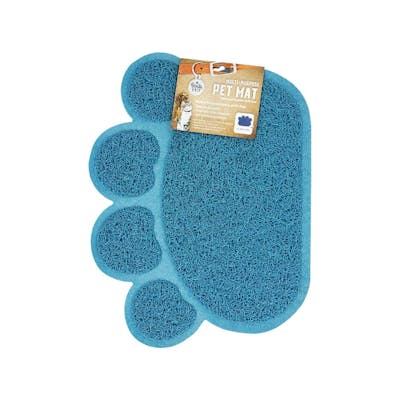 Paw Shaped Multi-Purpose Pet Mat, Teal