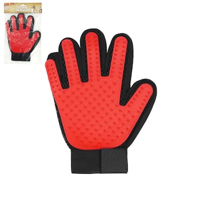 Pet Grooming Bath Glove, Red