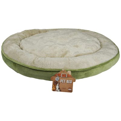 Pet Fleece Bed, Green, Large