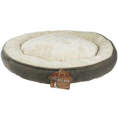 Pet Fleece Bed, Gray, Large