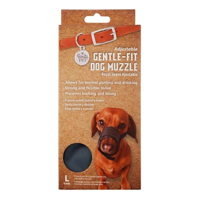 Pet Adjustable Dog Muzzle, Black, Large