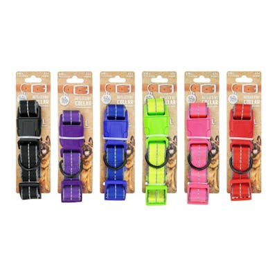 Reflective Dog Collars - Large, Neon