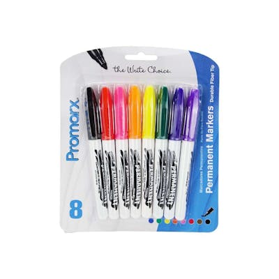 Permanent Markers - Assorted, 8 Pack