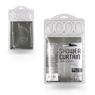 Shower Curtains - Gray Shell, 70" x 70"