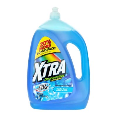 XTRA Dish Detergent, Crystal, 60oz.