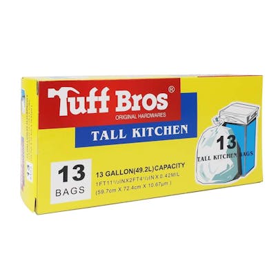 Tuff Bros Tall Kitchen Bags, 13ct