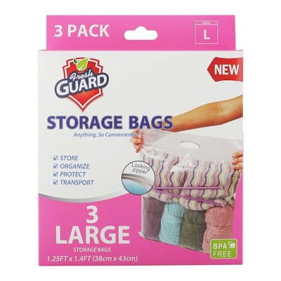 Fresh Guard Storage Bags, Large, 3pk