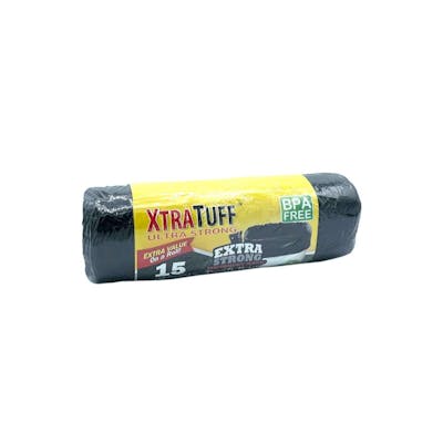 XtraTuff Trash Bag Roll,15ct