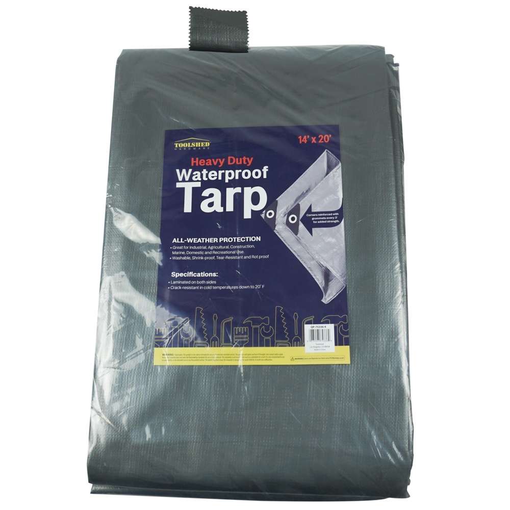 Heavy Duty Tarp, Silver - 14' x 20'