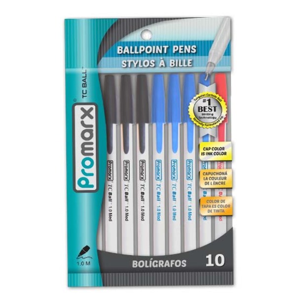 Ballpoint Pens - 10 Count  3 Colors