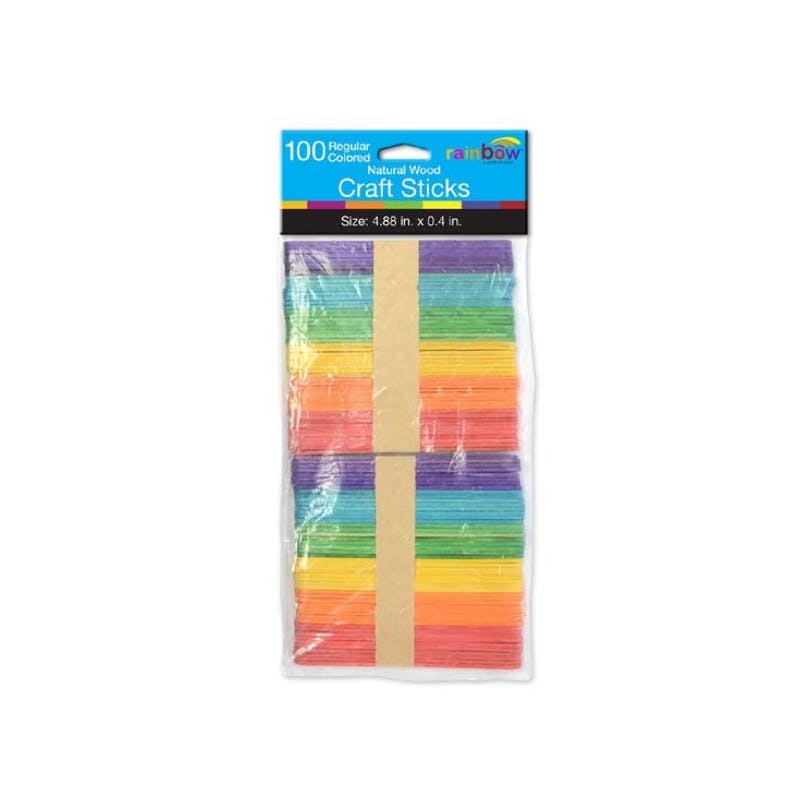 Rainbow Colored Craft Sticks