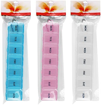 Weekly Pill Organizer Box Case Holder Sorter Caddy 7 Day Am Pm Daily 2 Times