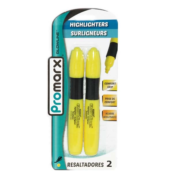 Wholesale Yellow Highlighters 2 Pack, Chisel Tip