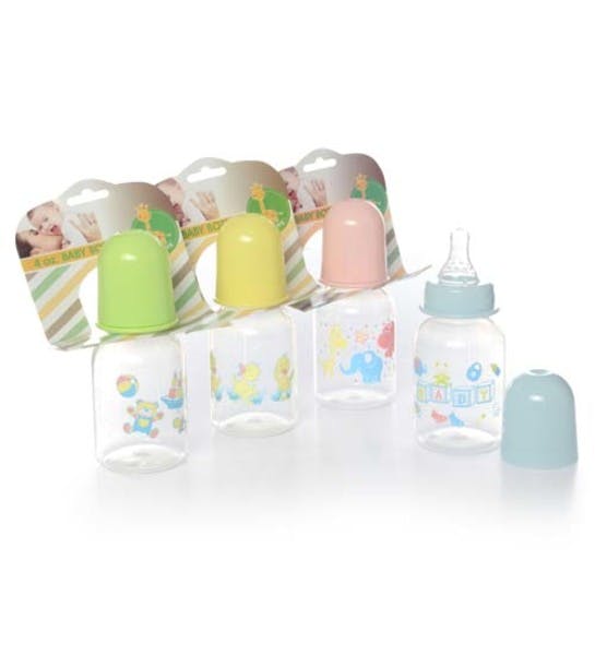 Wholesale Baby Bottles Assorted Colors, 4 oz (SKU 2324375) DollarDays
