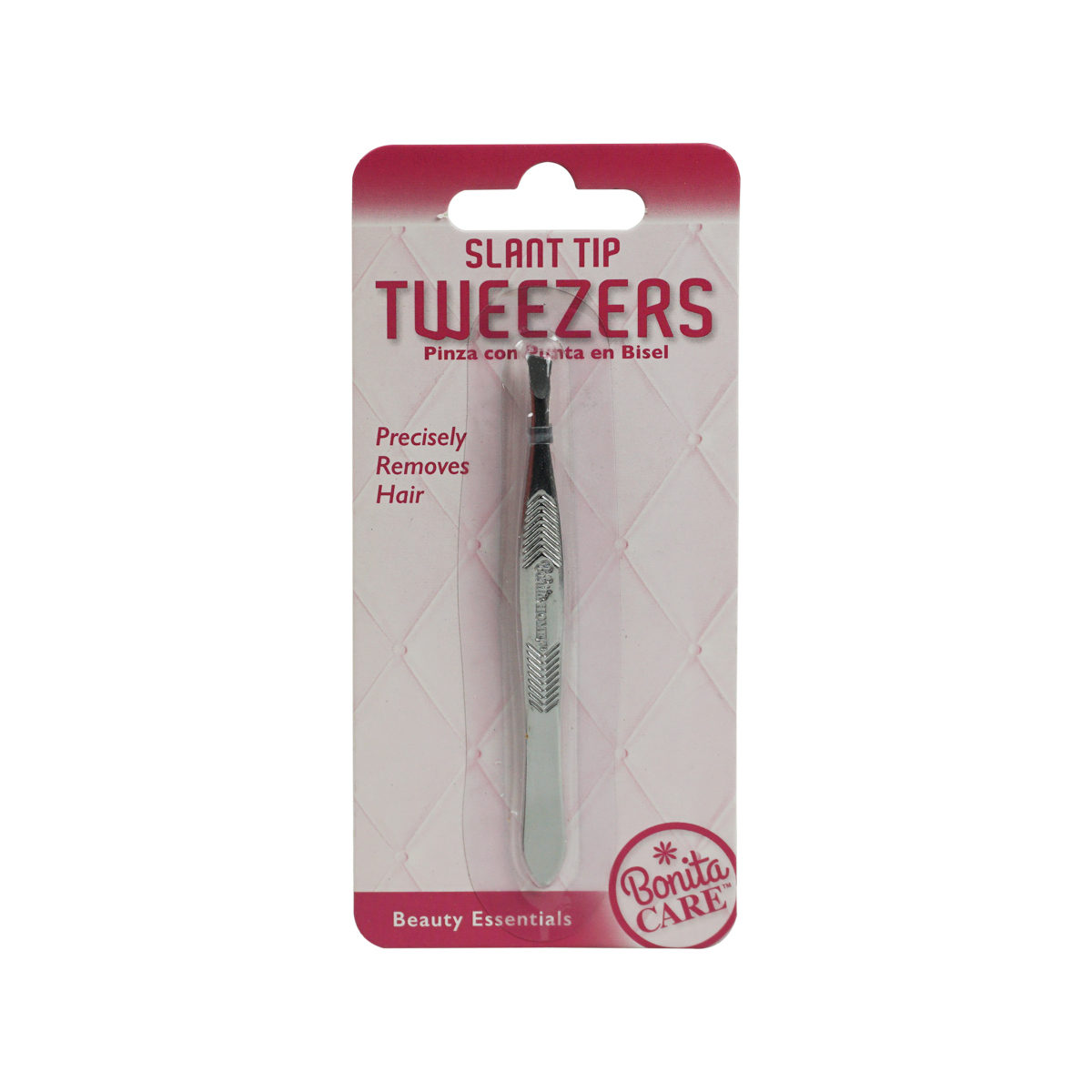 Slant-tip Tweezers - Silver  3.46"